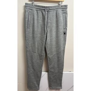 Spyder Active Men’s Gray Jogger Sweatpants Size Large ProWEB Stretch Fleece